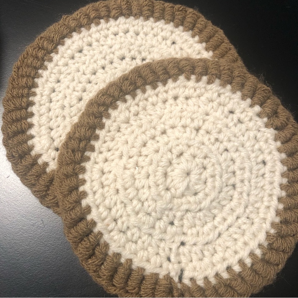 💓 Set of 2 💓 Handmade Crochet Coasters